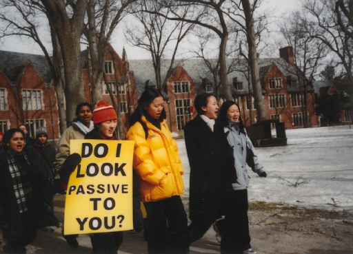 WAA protests in 2001.
Photo Courtesy of WAA Archives.